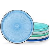 vancasso Bonita 8.5 inch Salad Plates, Ceramic Small Dinner Plates Set, Dessert Plates Set of 6, ...