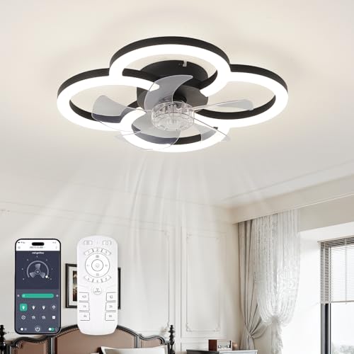 Flush Mount Ceiling Fan with Light