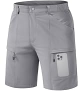 TACVASEN Men's Hiking Cargo Shorts 10" Quick Dry Lightweight Stretch Dress Shorts Outdoor Golf Tr...