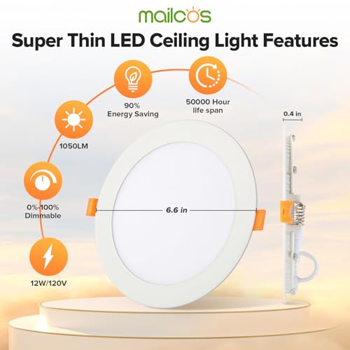 0%-100% Dimmable Canless Wafer Downlight