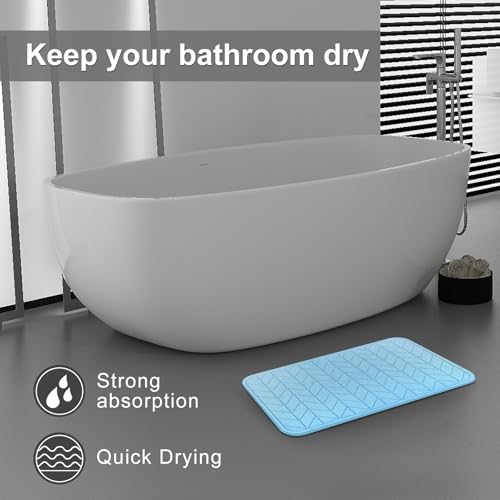 Nonslip Super Absorbent Fast-Drying Hard Bath Mat for Bathroom Shower Floor