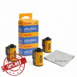 Kodak Ultramax 400 35mm Film - 3 Packs of 36 Exposure Rolls for 35mm Cameras Bundled with The Tudak Store Microfiber Cloth - 108 Exposures