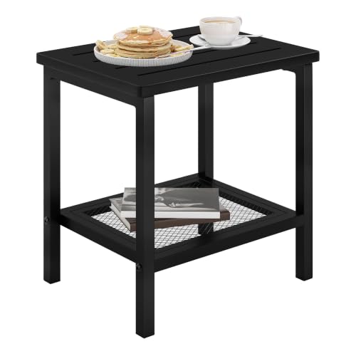 Weather Resistant Patio End Table with Storage