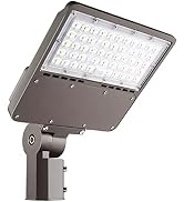 100W Outdoor LED Parking Lot Light with Adjustable Slip Fitter Mount, 5000K LED Area Light with D...
