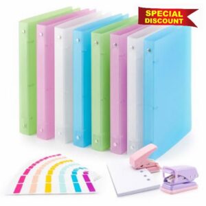 1 Inch Binders 3 Ring - 8 Pack