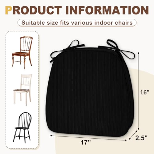 Non-Slip Dining Seat Cushion with Ties