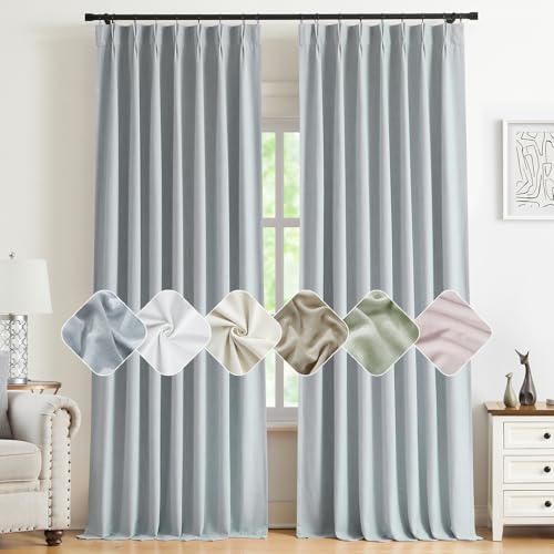 Linen Blend Room Darkening Thermal Insulated Soundproof Drapes