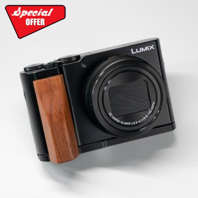 Solid Wood Wooden L Hand Grip with Metal Base for LUMIX ZS300 Handle 39g (Desert Ironwood)