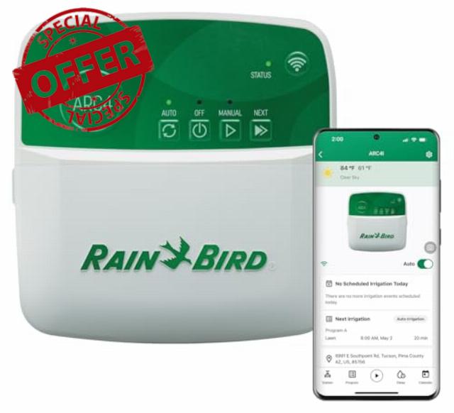 Rain Bird ARC4 App-Based Indoor Smart Irrigation WiFi Timer/Controller