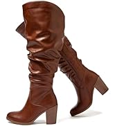 Luoika Women's Extra Wide Calf Knee High Boots, Wide Width Slouchy Knee-High Boots.