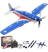 LEAMBE Brushless 4 Channel RC Plane P51D Mustang 500mm Remote Control Airplane Fighter RTF with 6...