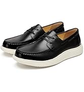 Journey West Men's Lightweight Leather Penny Loafers Dress Sneakers, Business Casual Slip-on Loaf...