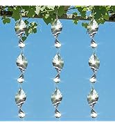 12 PCS Stainless Steel Bird deterrents for Outside,3D Wind Spinners Outdoor Bird Scarer Discs Set...