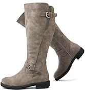 Luoika Women's Extra Wide Calf Knee High Boots, Wide Width Slouchy Knee-High Boots.
