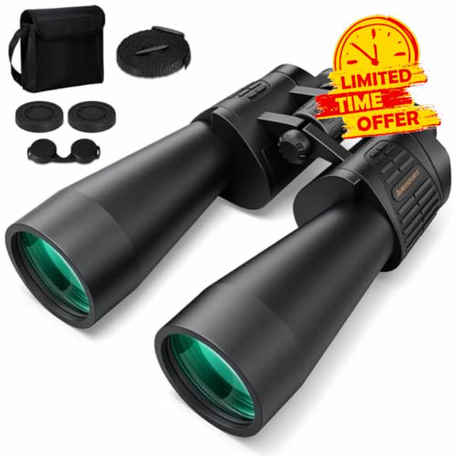Aurosports 20x70 Binoculars for Adults High Powered Cruise Ship Binocular | Low Light Vision