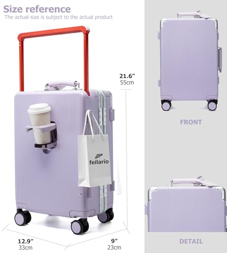 cup holder and double spinner wheels support polished airport moves and business trips