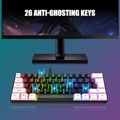 RGB Wired Gaming Set for PC PS5 Xbox Gamer(Black-White)