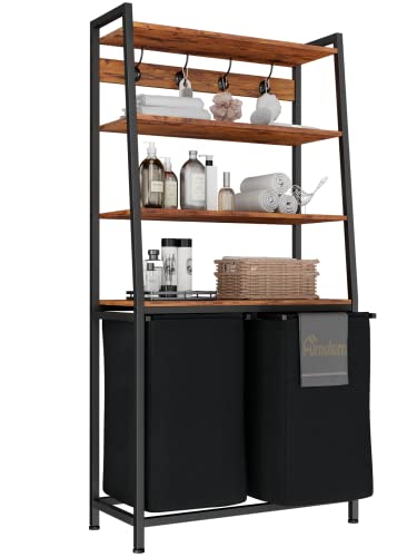 Tall Laundry Basket Sorter with 2 Removable Bags