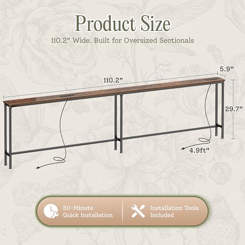Skinny Console Table with Anti-Bump Pads
