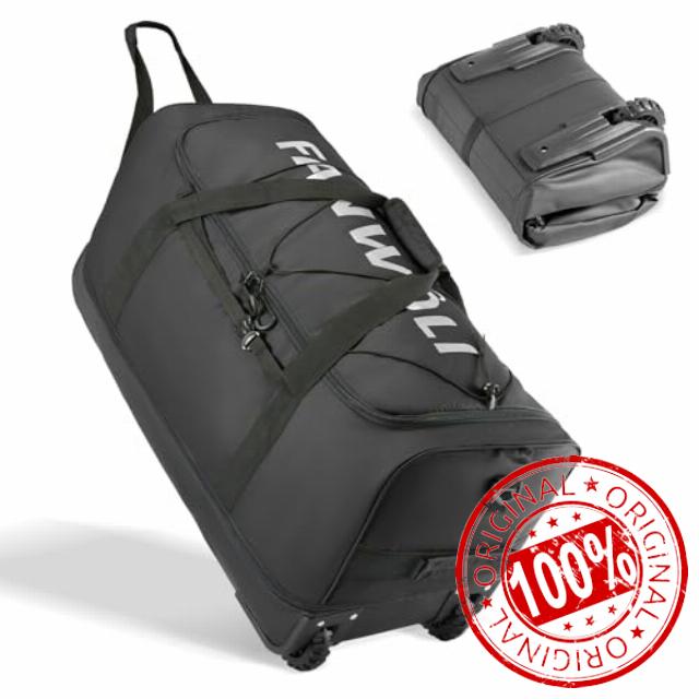 Fanwoli Collapsible & Expandable 100L-120L Large Rolling Duffle Bag - 30'' Waterproof Wheeled Luggage with No-Sag Heavyload Design