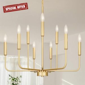 Gold Chandeliers for Dining Room Light Fixture Over Table