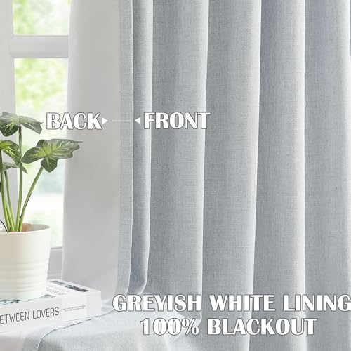 84 Inch Back Tab Window Curtains for Living Room Bedroom(2 Panels