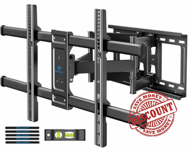 PERLESMITH Full Motion TV Wall Mount for Most 37-82 inch TVs up to 132 lbs