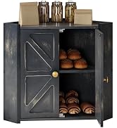 LUHENPING Roll Top Bread Box, Bamboo Bread Container for Kitchen Countertop with Clear Lid, Woode...