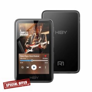 HiBy R1 HiFi MP3 Player with Bluetooth 5.1 Tidal Qobuz DSD 256 Native Lossless Music Player with Touchscreen/Hi Res Audio Certified/MSEB Tuning/2TB Expanded Memory