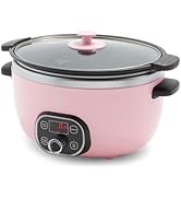 GreenLife 6QT Slow Cooker, Non-Toxic PFAS-Free Ceramic Nonstick Removable Interior Bowl, Programm...