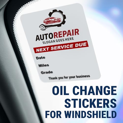 000 Custom Oil Change Stickers
