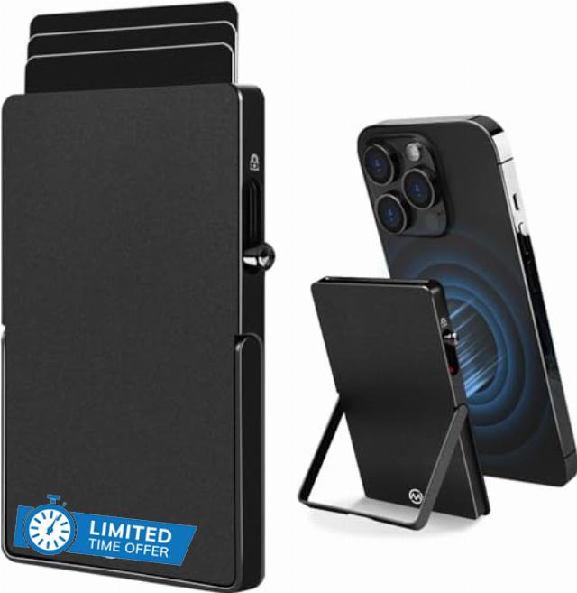 Magnetic Phone Wallet with Adjustable Stand