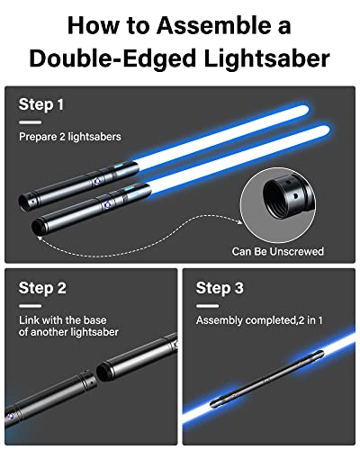 FX Double-bladed Light Sabers for Kids Adults Birthday Xmas Gift