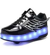 HOVERKICKES Fashion Kids Roller Shoes - Premium Skate Shoes with Wheels for Girls - USB Rechargea...