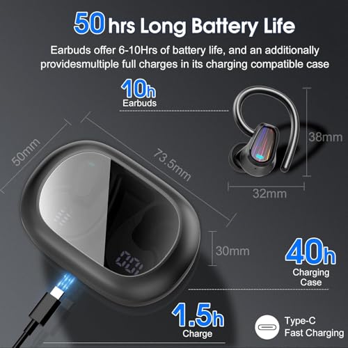 HiFi Stereo Bluetooth Hearphones with ENC Noise Cancelling Mic