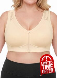 Front Zipper Bras for Women - No Underwire & Full Coverage Lifting
