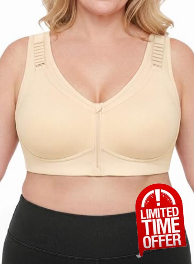Front Zipper Bras for Women - No Underwire & Full Coverage Lifting