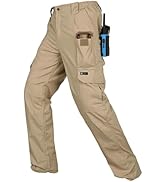 BOCOMAL Men's Work Cargo Pants 12 Multi-Pockets 100% C Relaxed Fit Dura Comfort Water/Stain Resis...