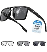 Ynaahi Antifog Photochromic Sunglasses for Men Women, UV Transition and Proteciton. ANSI Z87.1 fo...