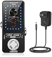 LEKATO Drum Machine Looper Pedal, Stereo Guitar Loop Recorder Pedal With 40 Slots 160 Mins, 100 D...