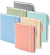 feela 16 Pack Composition Notebook Bulk, Kraft Cover Lined Blank College Ruled Travel Journals wi...