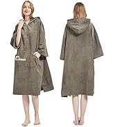 Oksun Changing Robe, Quick Dry Towel Hoodie Absorbent Terry Surf Poncho with Pocket for Beach Swi...