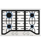 GASLAND 24 Inch Gas Cooktop 4 Burners GH60SFA Built-in Propane Stainless Steel Stove Top with The...
