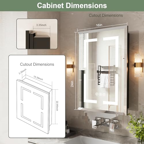 Recessed or Surfaced Wall-Mounted (16X24)