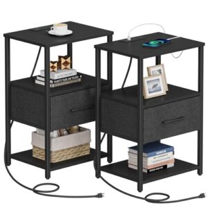 Night Stand with Charging Station