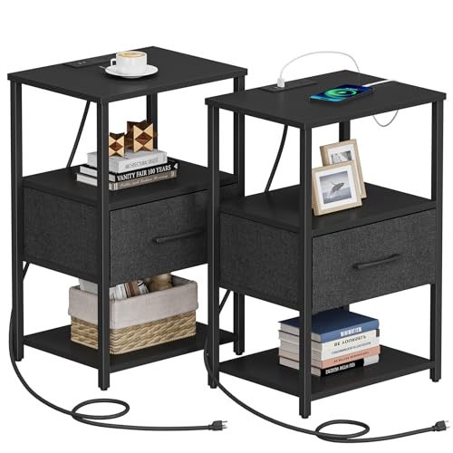 Night Stand with Charging Station