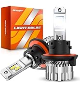 SEALIGHT 9007/HB5 Bulbs, 46000LM 800% Super Brighter, 6500K Cool White, 1:1 Size with 15000RPM Co...