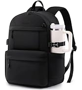 LOVEVOOK Laptop Backpack for Women with Giant Tumbler Holder,15.6 Inch Laptop Computer Bag Travel...