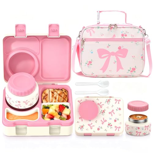 Leakproof Kids Lunch Box with 8.5OZ Thermo Food Jar & Lunch Bag