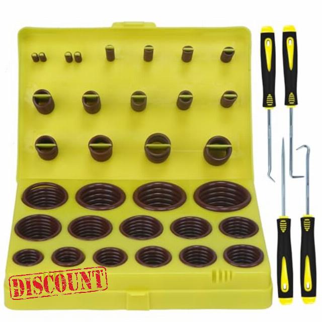 ZDBB 382 PCS SAE FKM Viton O Ring Assortment Kit 30 Sizes Fluorocarbon Oring for Aviation Car Engines Cylinders Hydraulic Plumbing Various Industrial Chemical High Temperature and Oil Resistance